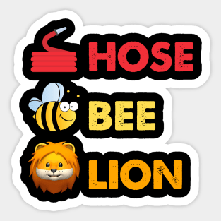 Hose Bee Lion Vintage Sticker